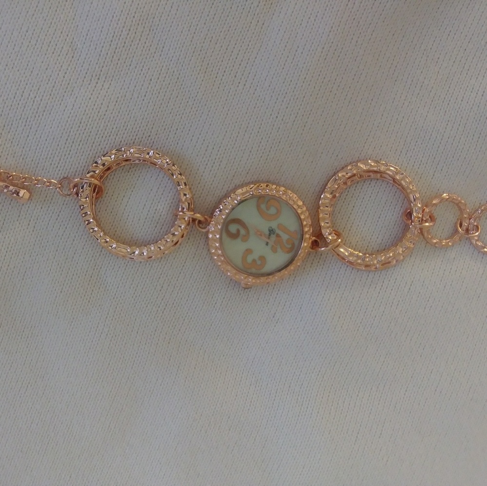 Rose gold Geneva watch